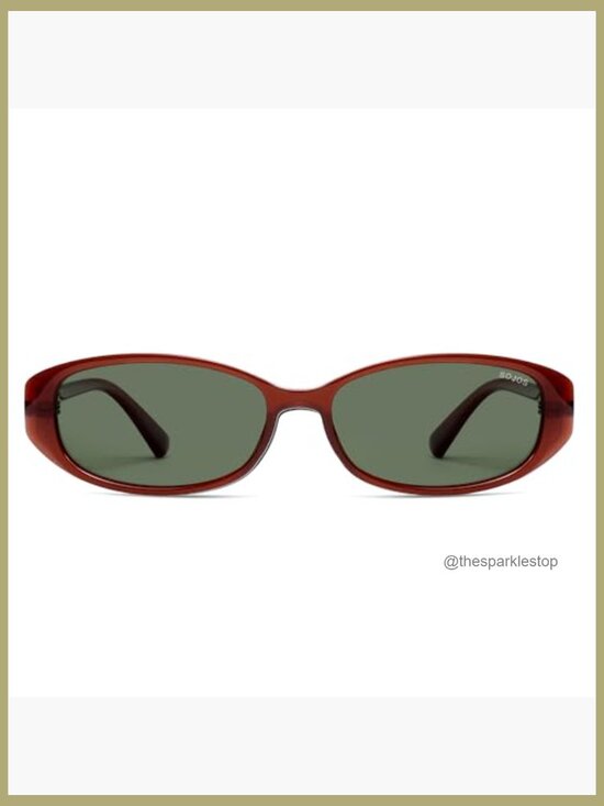 Polarized Retro Oval Sunglasses Lightweight Plastic Frame UV400 Protection